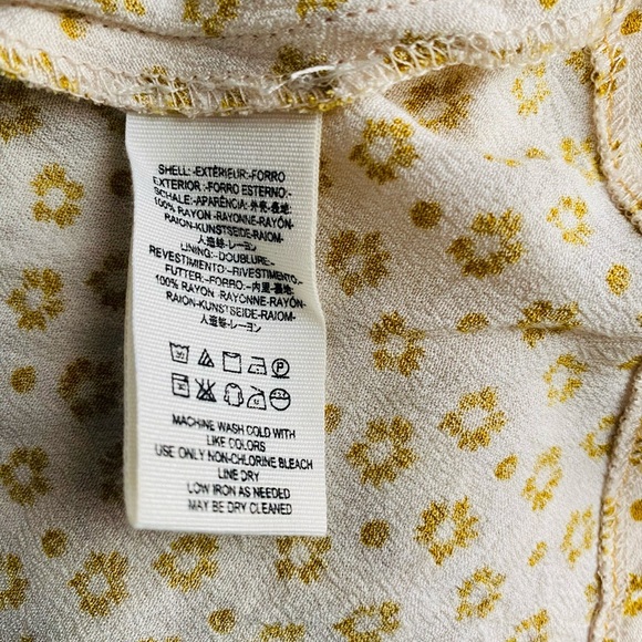 Free People Women’s Size XS Wonderland Mini Dress Button Down Floral Bohemian - Picture 9 of 9